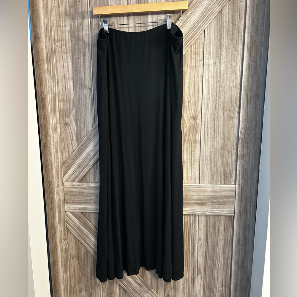 Tommy Bahama Black Maxi Skirt Viscose Spandex Stretch L /Xl